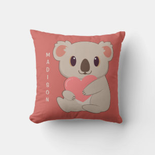 Individuelle Name & Color Liebe Koala Kissen