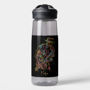 Individuelle Name Colorful Jazz Player Trinkflasche