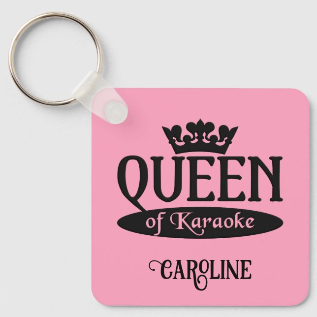 Individuelle Name & Colour Queen von Karaoke Schlüsselanhänger (Vorderseite)