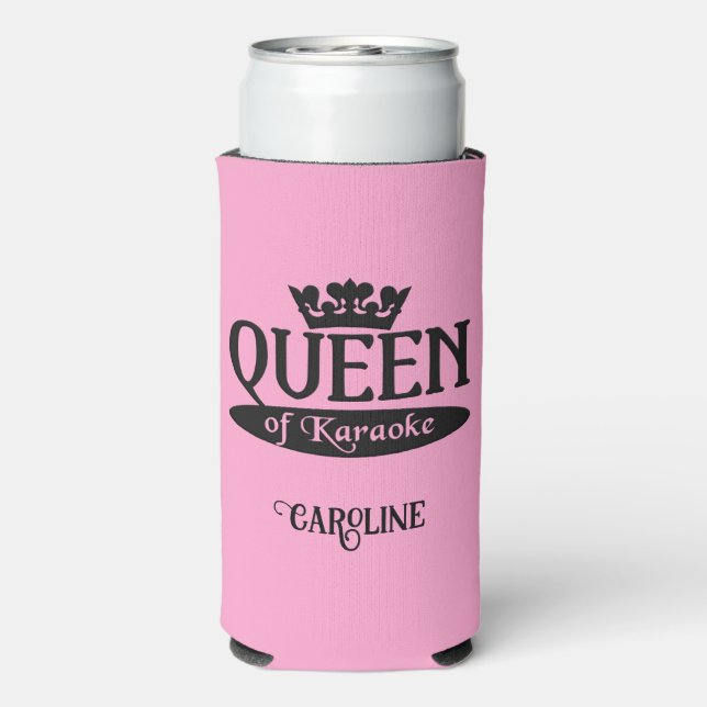 Individuelle Name & Colour Queen von Karaoke Selters Dosenkühler (Seltzer Rückseite)