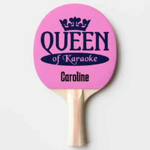Individuelle Name & Colour Queen von Karaoke Tischtennis Schläger