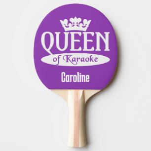 Individuelle Name & Colour Queen von Karaoke Tischtennis Schläger
