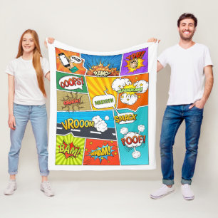Individuelle Name Comic Fleecedecke