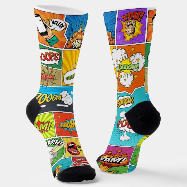Individuelle Name Comic Socken (Gewinkelt)