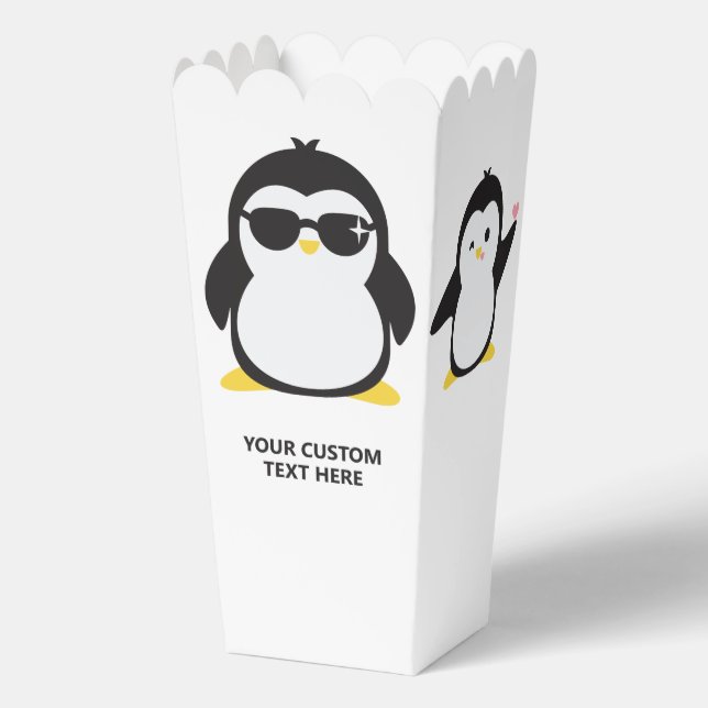 Individuelle Name cool Pinguin Geschenkschachtel (Rückseite)