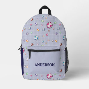 Individuelle Name Cool Sports Soccer Ball Muster Bedruckter Rucksack