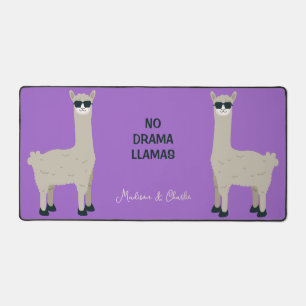 Individuelle Name, Coole Llamas für Text und Farbe Schreibtischunterlage