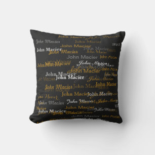 individuelle Name, coole und moderne Typografie Kissen Für Draußen