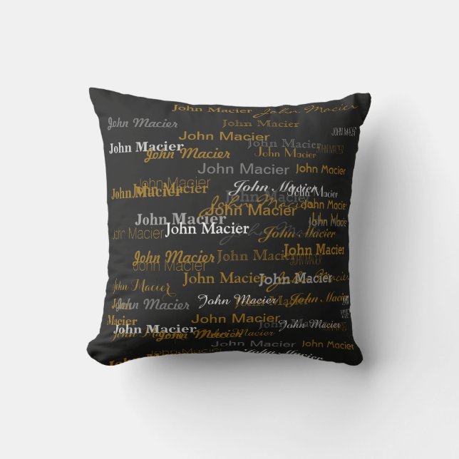 individuelle Name, coole und moderne Typografie Kissen Für Draußen (Vorderseite)
