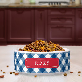 Individuelle Name Country Blue Gingham Red Label Napf