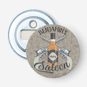 Individuelle Name Cowboy Revolver Gun Whiskey Salo Flaschenöffner