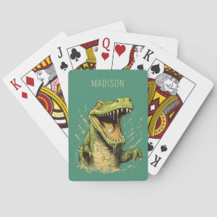 Individuelle Name Crocodile Spielkarten