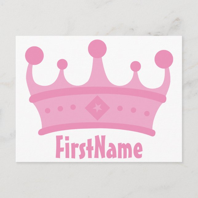 Individuelle Name Crown Postkarte (Vorderseite)