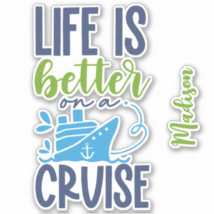 Individuelle Name Cruise Aufkleber