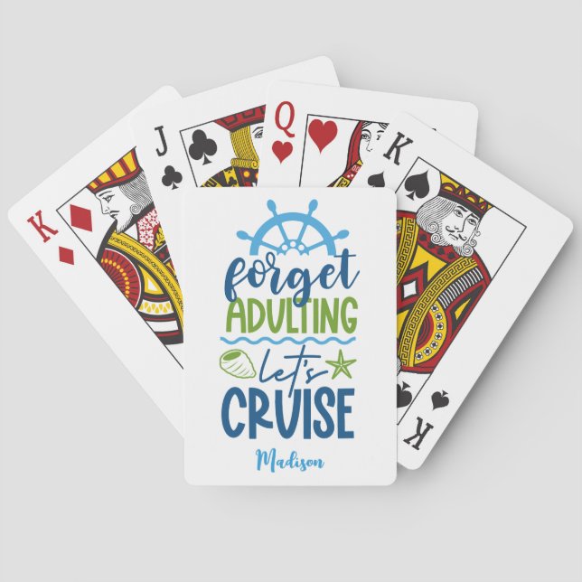 Individuelle Name Cruise Spielkarten (Rückseite)