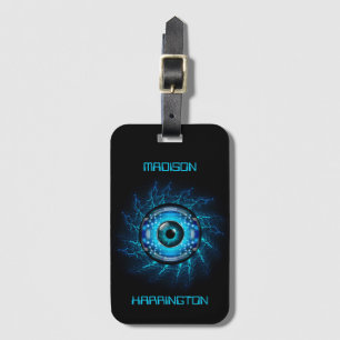 Individuelle Name Cyber Circuit Eye Gepäckanhänger