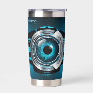 Individuelle Name Cyber Circuit Eye Thermobecher