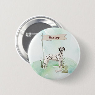 Individuelle Name Dalmatiner Haustier Hund Button