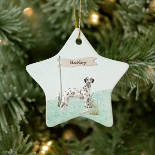Individuelle Name Dalmatiner Haustier Hund Keramik Ornament