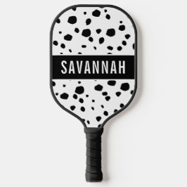 Individuelle Name Dalmatiner Tierische Druckmuster Pickleball Schläger