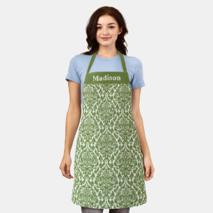 Individuelle Name Damask Muster Schürze