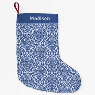 Individuelle Name Damask Muster Weihnachts-Strumpf Kleiner Weihnachtsstrumpf