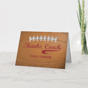 Individuelle Name dank Coach Groß Grunge Fußball Karte