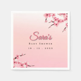 Individuelle Name & Date Cherry Blossom Kinderdusc Serviette
