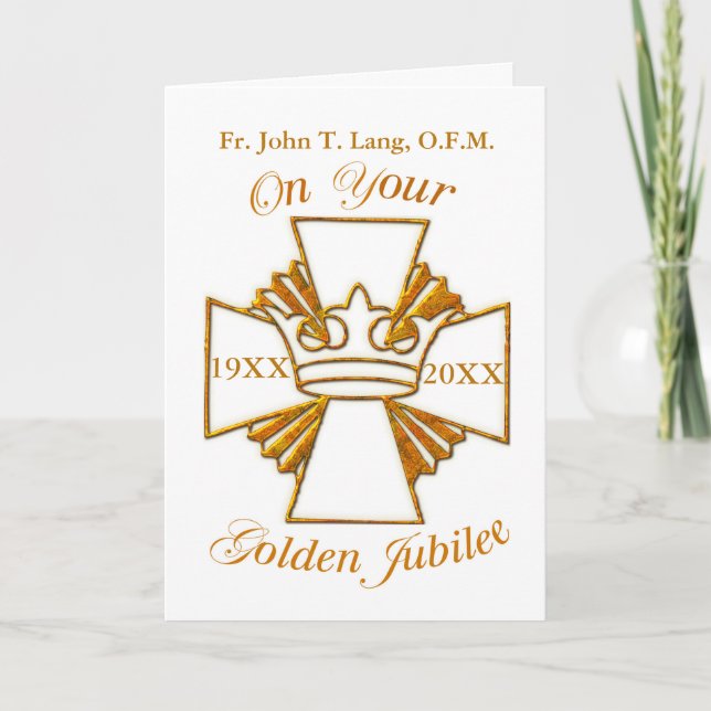 Individuelle Name, Datum Golden Jubilee Glückwunsc Karte (Vorderseite)