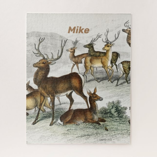 Individuelle Name Deer Puzzle (Vertikal)