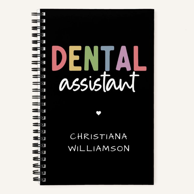 Individuelle Name Dental Assistant Geschenk Notizbuch (Vorderseite)