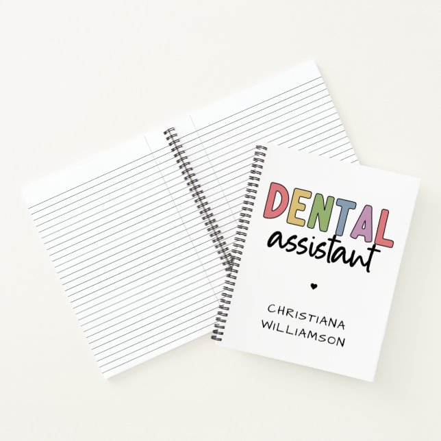 Individuelle Name Dental Assistant Geschenk Notizbuch (Innenseite)