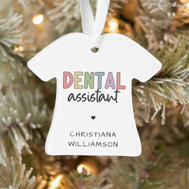 Individuelle Name Dental Assistant Geschenk Ornament (Baum)