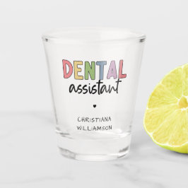 Individuelle Name Dental Assistant Geschenk Schnapsglas