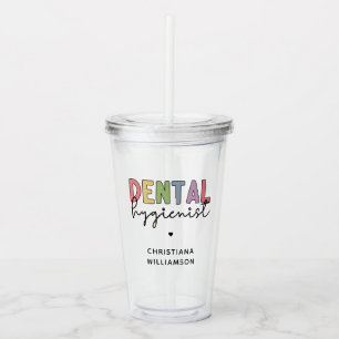 Individuelle Name Dental Hygienist RDH Geschenke Acryltrinkbecher