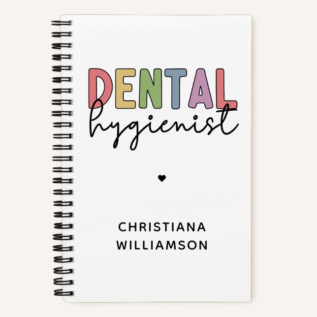 Individuelle Name Dental Hygienist RDH Geschenke Notizbuch (Vorderseite)