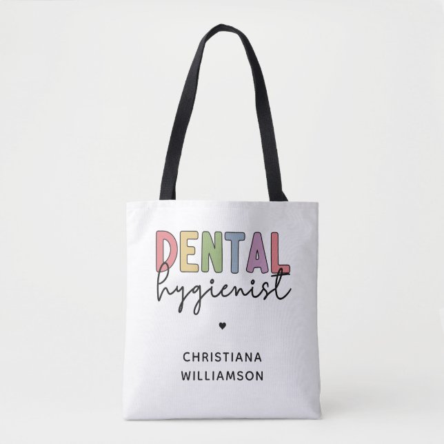 Individuelle Name Dental Hygienist RDH Geschenke  Tasche (Vorderseite)