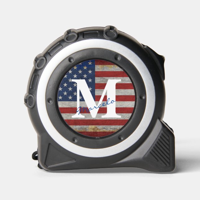 individuelle Name der amerikanischen Flagge Maßband (Vorderseite)