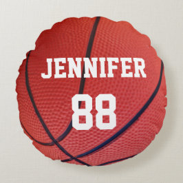Individuelle Name der Basketball-Sportmannschaft Rundes Kissen
