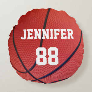 individuelle Name der Basketball-Sportmannschaft Rundes Kissen