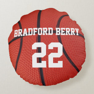 individuelle Name der Basketball-Sportmannschaft Rundes Kissen