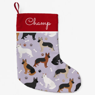 Individuelle Name der deutschen Schäferknochen un Kleiner Weihnachtsstrumpf