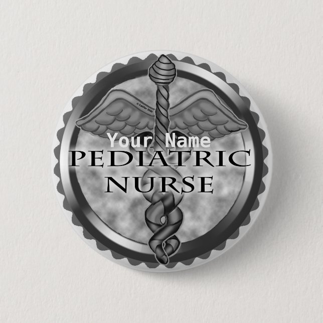 Individuelle Name der grauen Kinderkrankheit Button (Vorderseite)