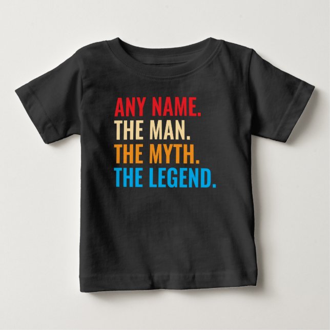 Individuelle Name der Mann, der Mythos, die Legend Baby T-shirt (Vorderseite)