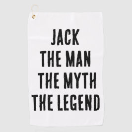 Individuelle Name der Mann, der Mythos, die Legend Golfhandtuch
