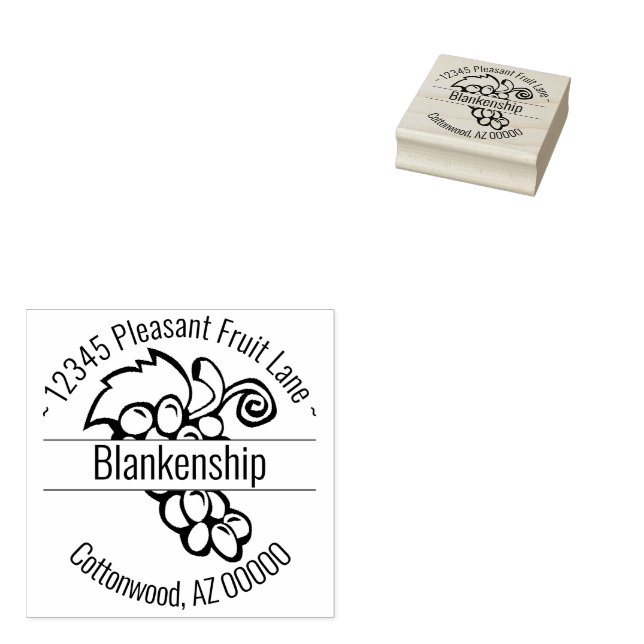 Individuelle Name der Traubenkunst Gummistempel (Stempel)
