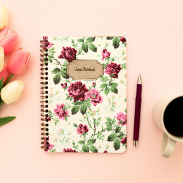 individuelle Name der Vintagen viktorianischen Ros Notizbuch