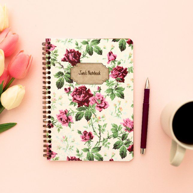 individuelle Name der Vintagen viktorianischen Ros Notizbuch (Von Creator hochgeladen)