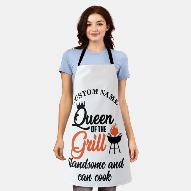 Individuelle Name Die Königin des Koch vom Grill Schürze (Getragen)