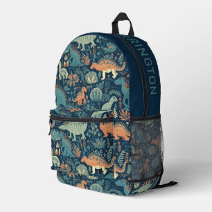 Individuelle Name Dinosaur Pattern Bedruckter Rucksack